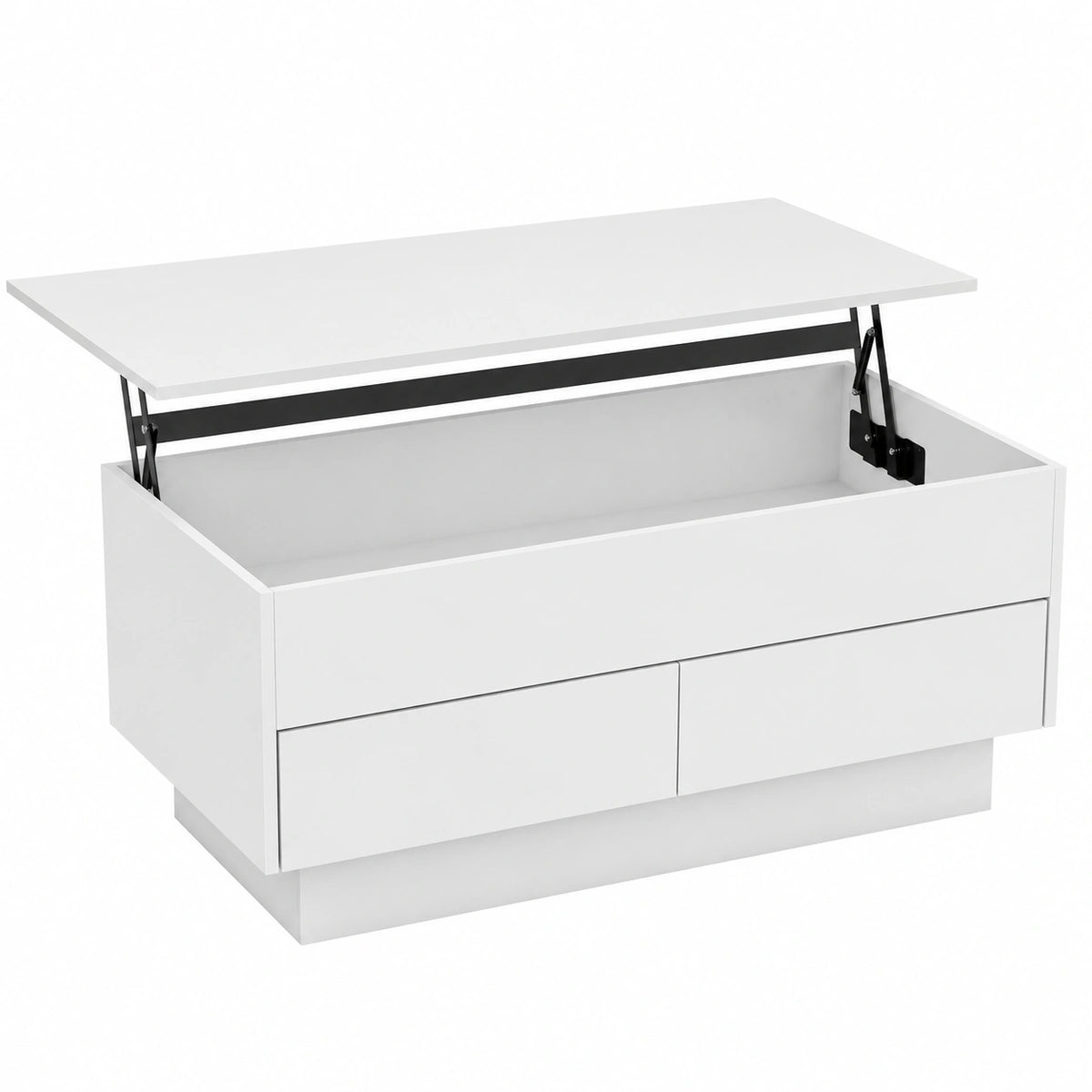 Table basse, avec tiroirs, 100 x 50 x 44 cm, coloris blanc, pour le salon