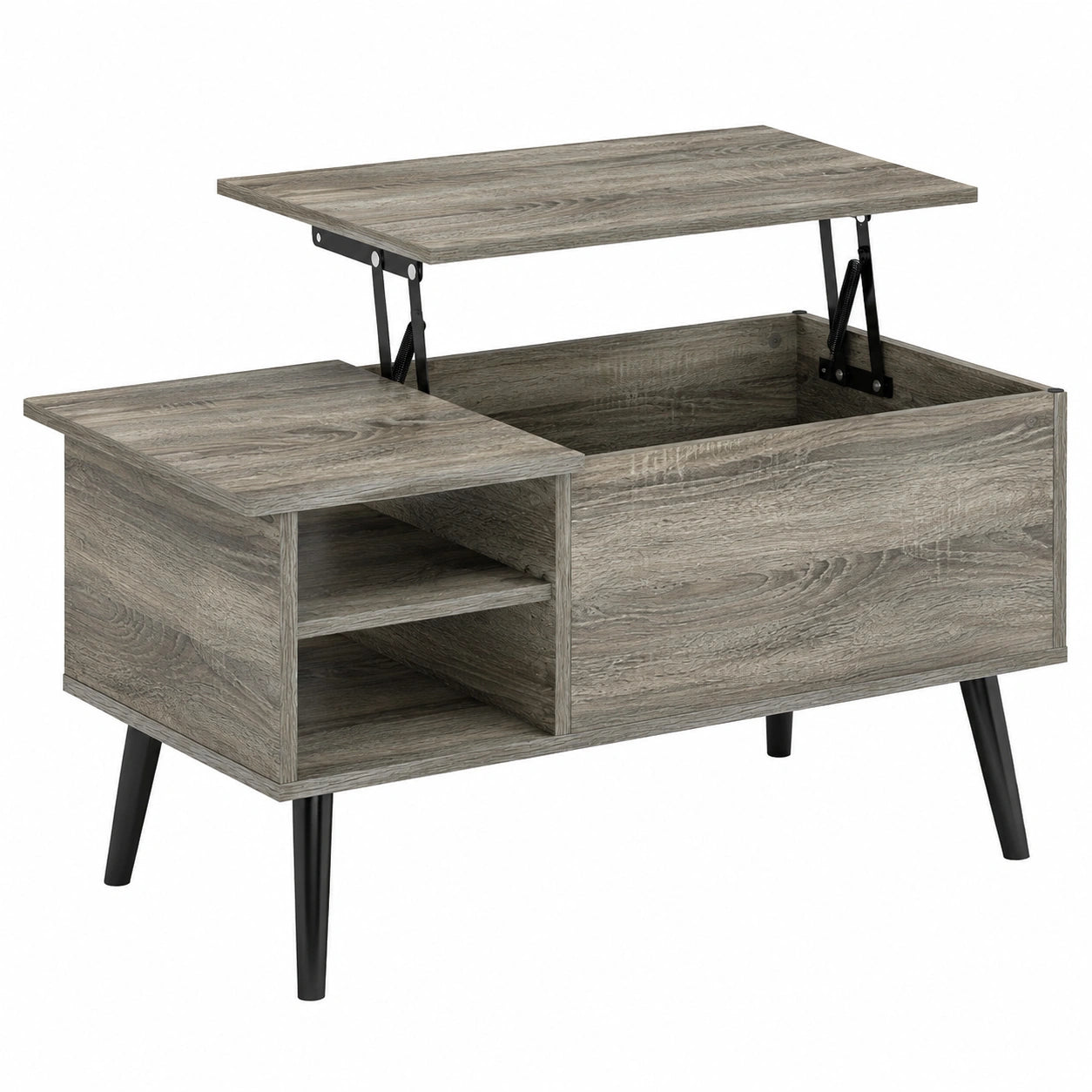 Table basse, en chêne, coloris gris, pour le salon