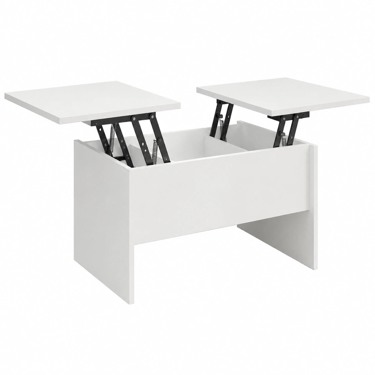 Table basse, 80 x 50 x 42,5 cm, coloris blanc, pour le salon
