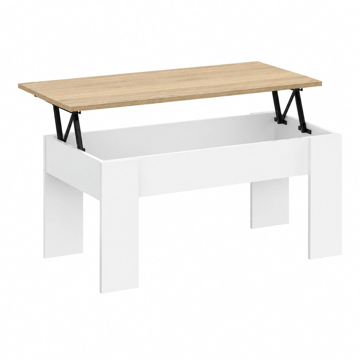 Table basse, coloris blanc, pour le salon