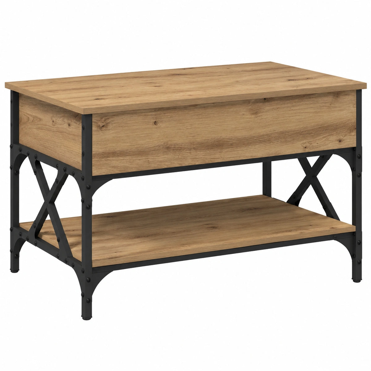 Table basse, en chêne, convertible, 70 x 50 x 50 cm, pour le salon