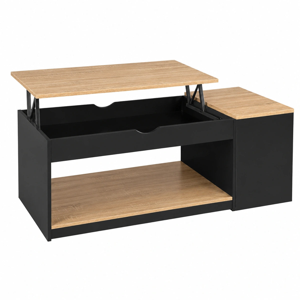 Coffre de rangement extérieur, coloris noir, pour la terrasse ou le jardin