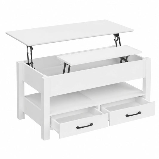 Bureau, extensible, avec rangement, avec tiroirs, coloris blanc, pour l’espace de travail