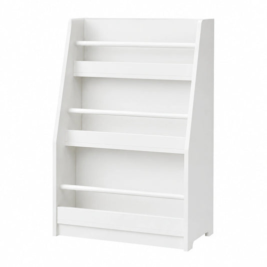 Bureau, avec rangement, avec étagères, coloris blanc, 58 x 18 x 81 cm, pour l’espace de travail