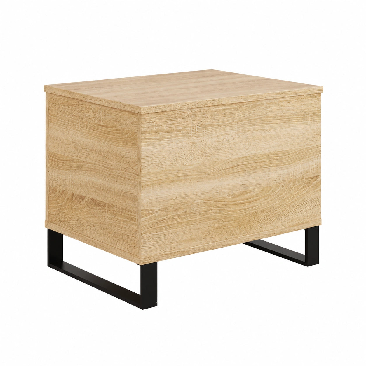 Table basse, avec rangement, en chêne, 60 x 44,5 x 45 cm, pour le salon