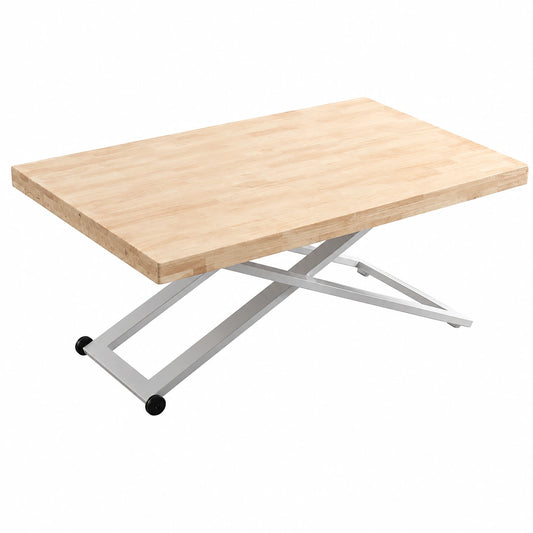 Table basse, en chêne et métal, pour le salon