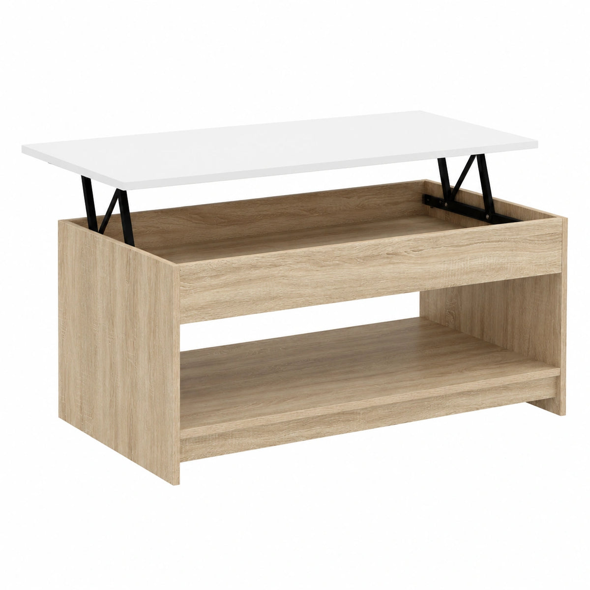 Table basse, coloris blanc, pour le salon