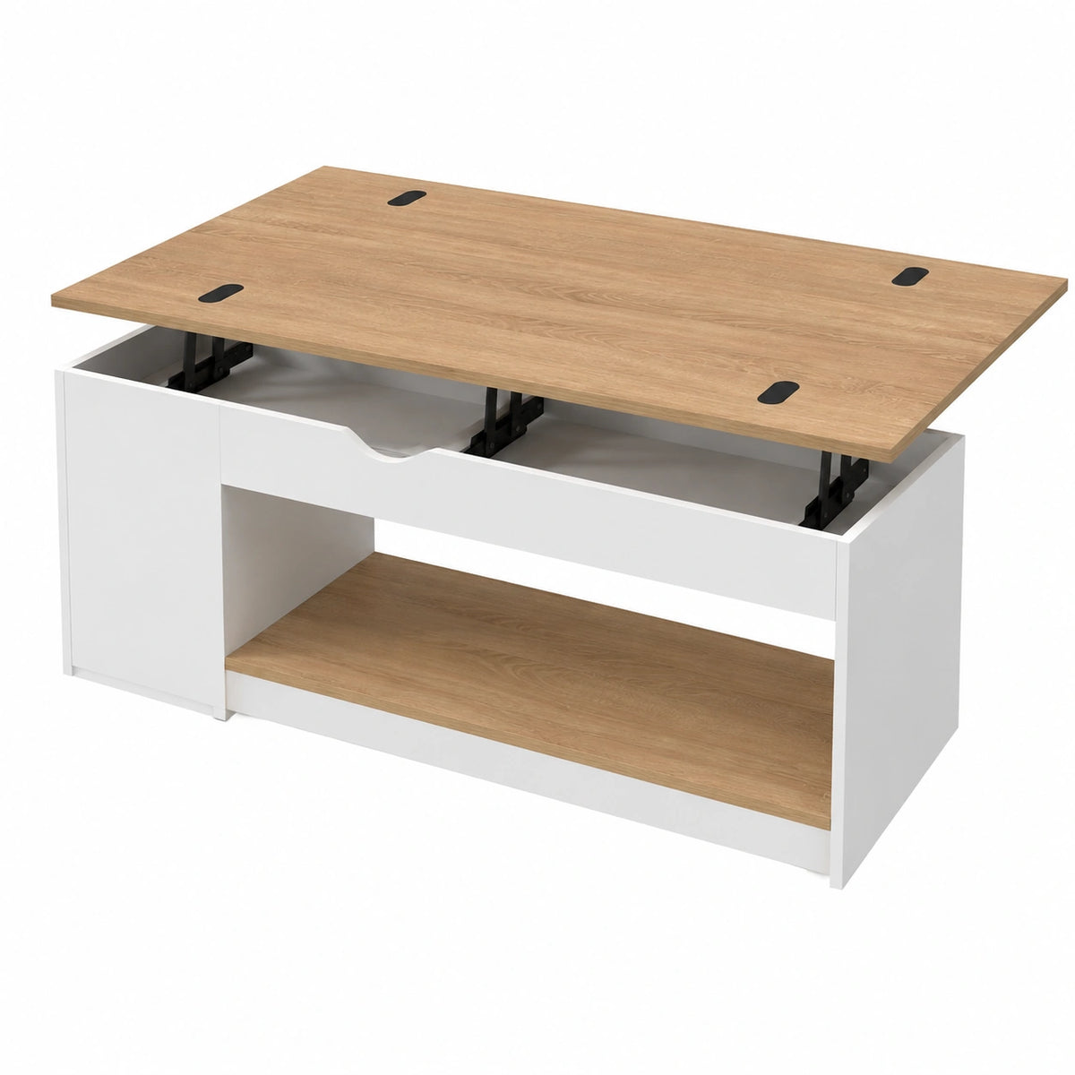 Table à manger, convertible, coloris blanc, pour la salle à manger