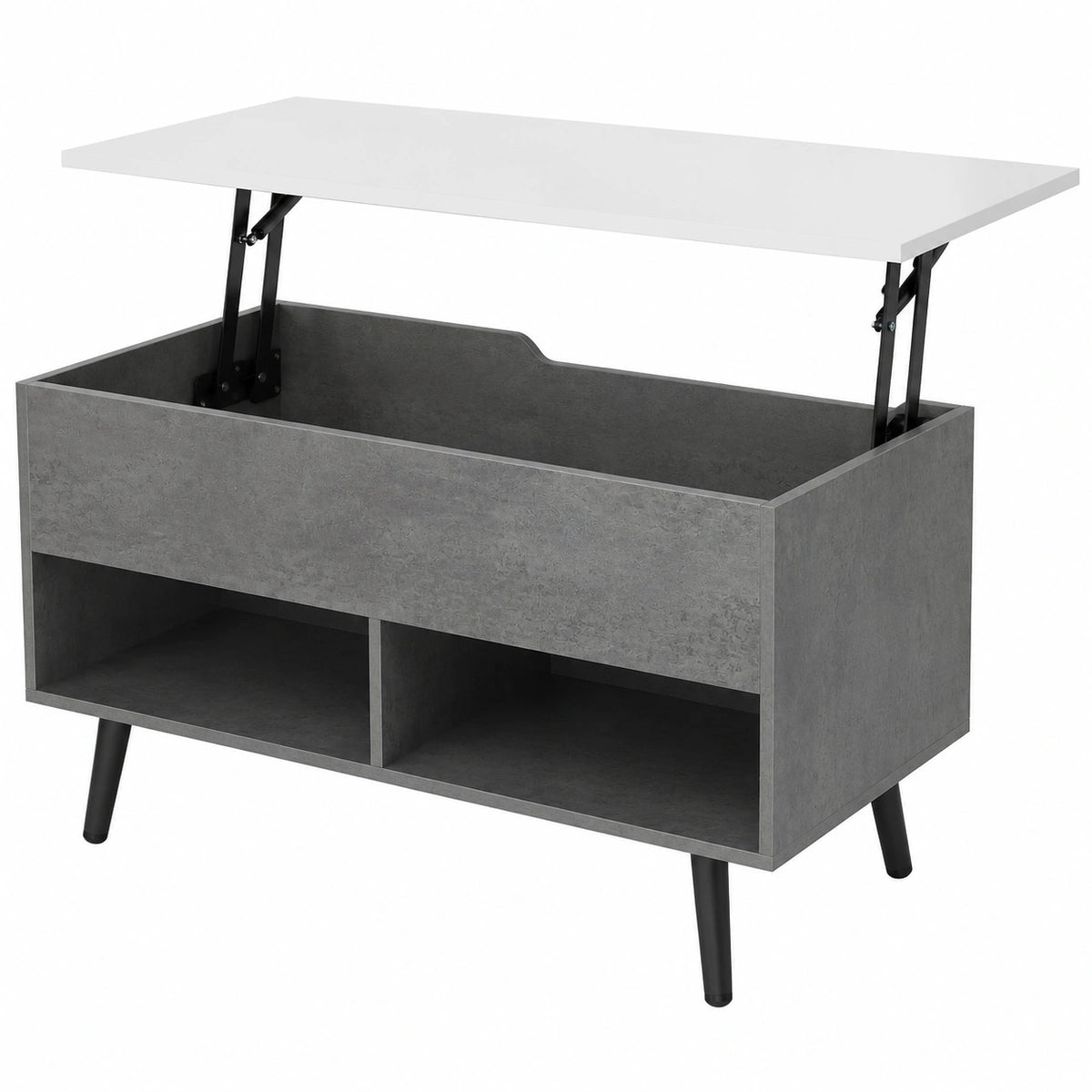 Bureau, avec rangement, coloris gris, pour l’espace de travail