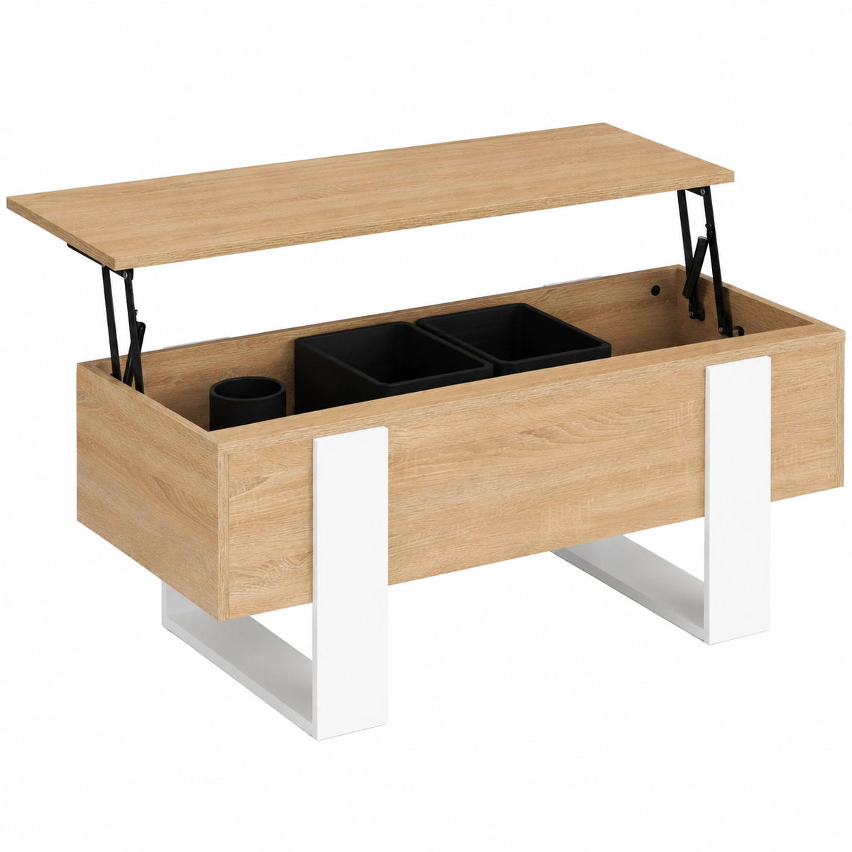 Table basse, coloris blanc, pour le salon