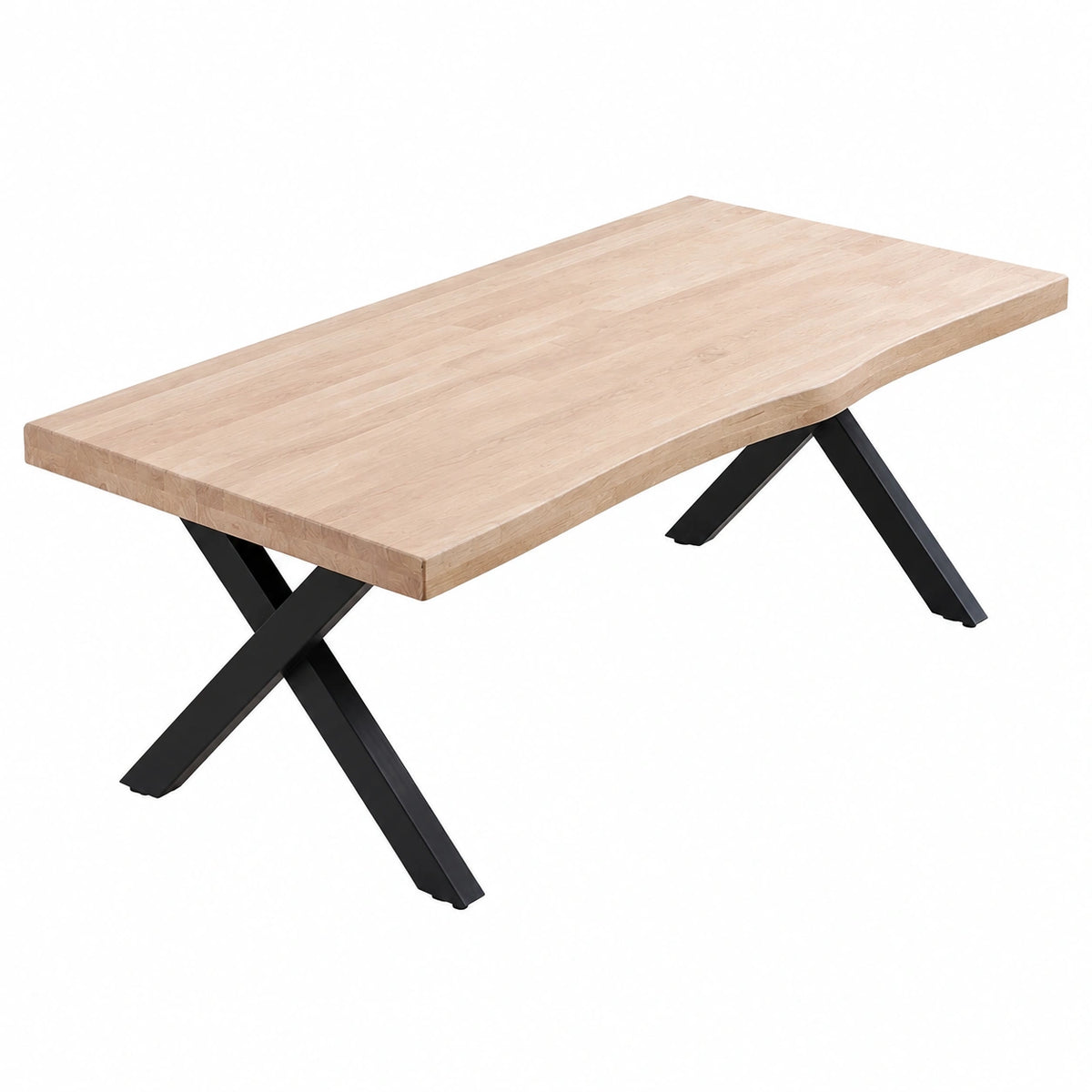 Table basse, en chêne et métal, pour le salon