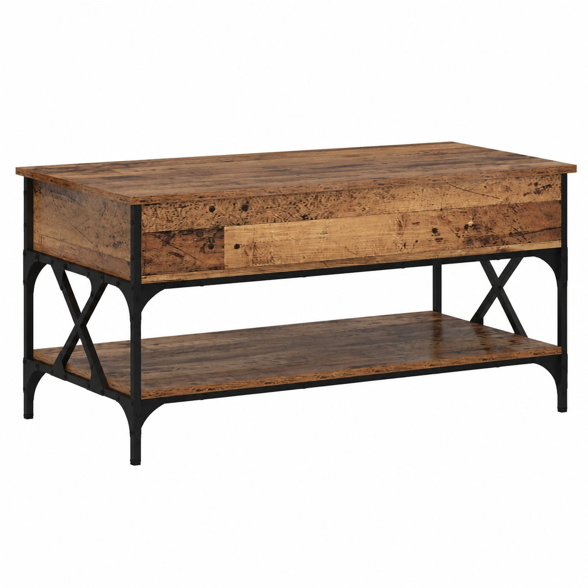 Bureau, en métal, avec étagères, 100 x 50 x 50 cm, pour l’espace de travail