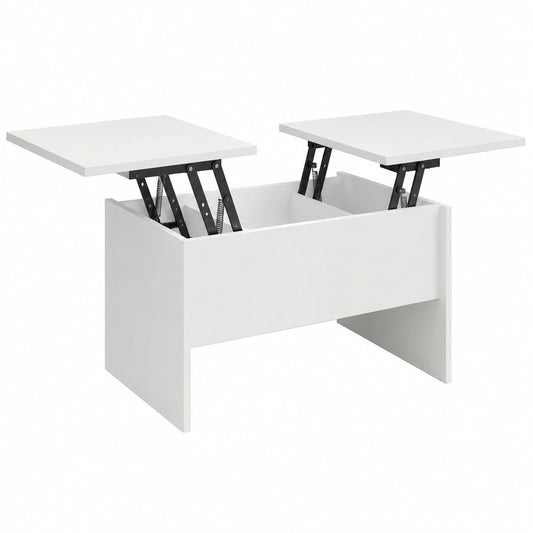 Table basse, 80 x 50 x 42,5 cm, coloris blanc, pour le salon