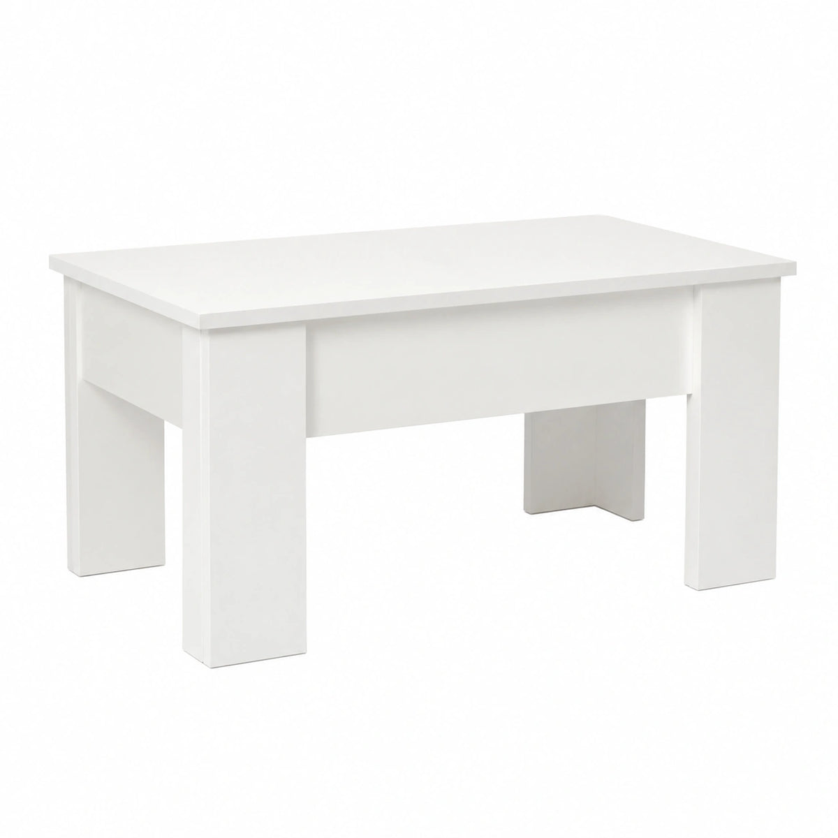Table basse, coloris blanc, 79 x 49 x 41 cm, pour le salon