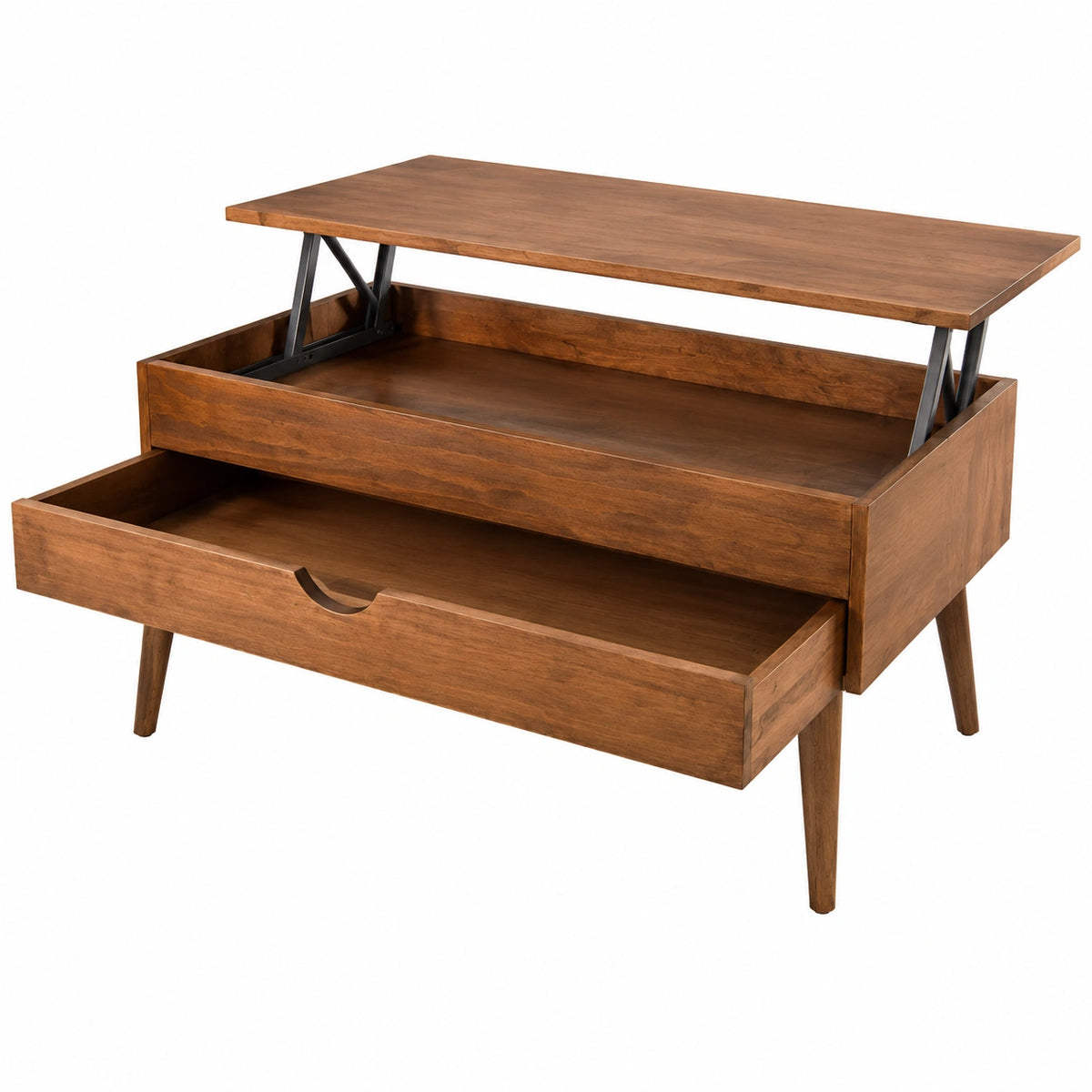 Table basse, avec tiroirs, 100 x 50 x 48 cm, coloris naturel, pour le salon